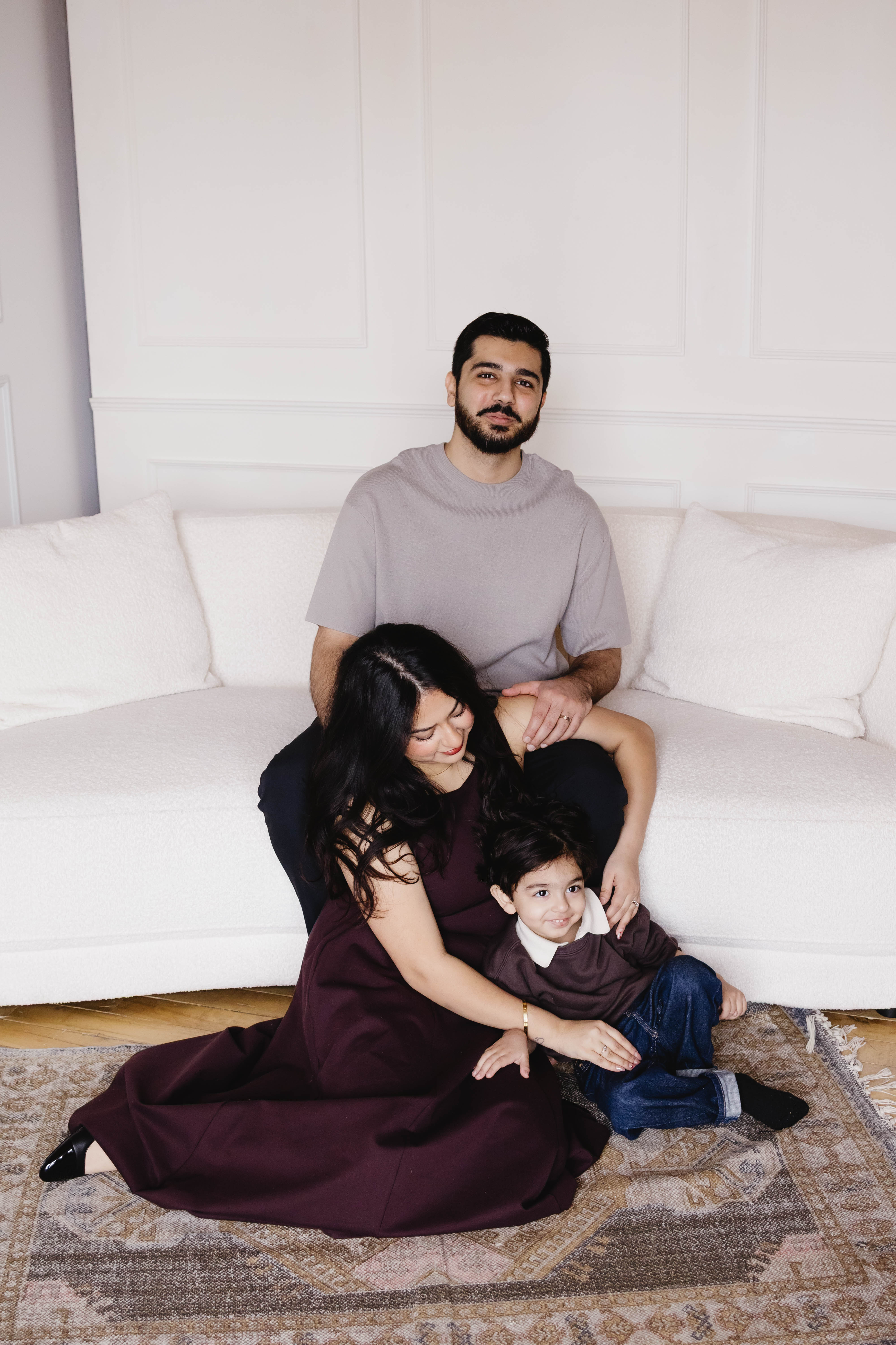 Candid family moment during Edmonton session